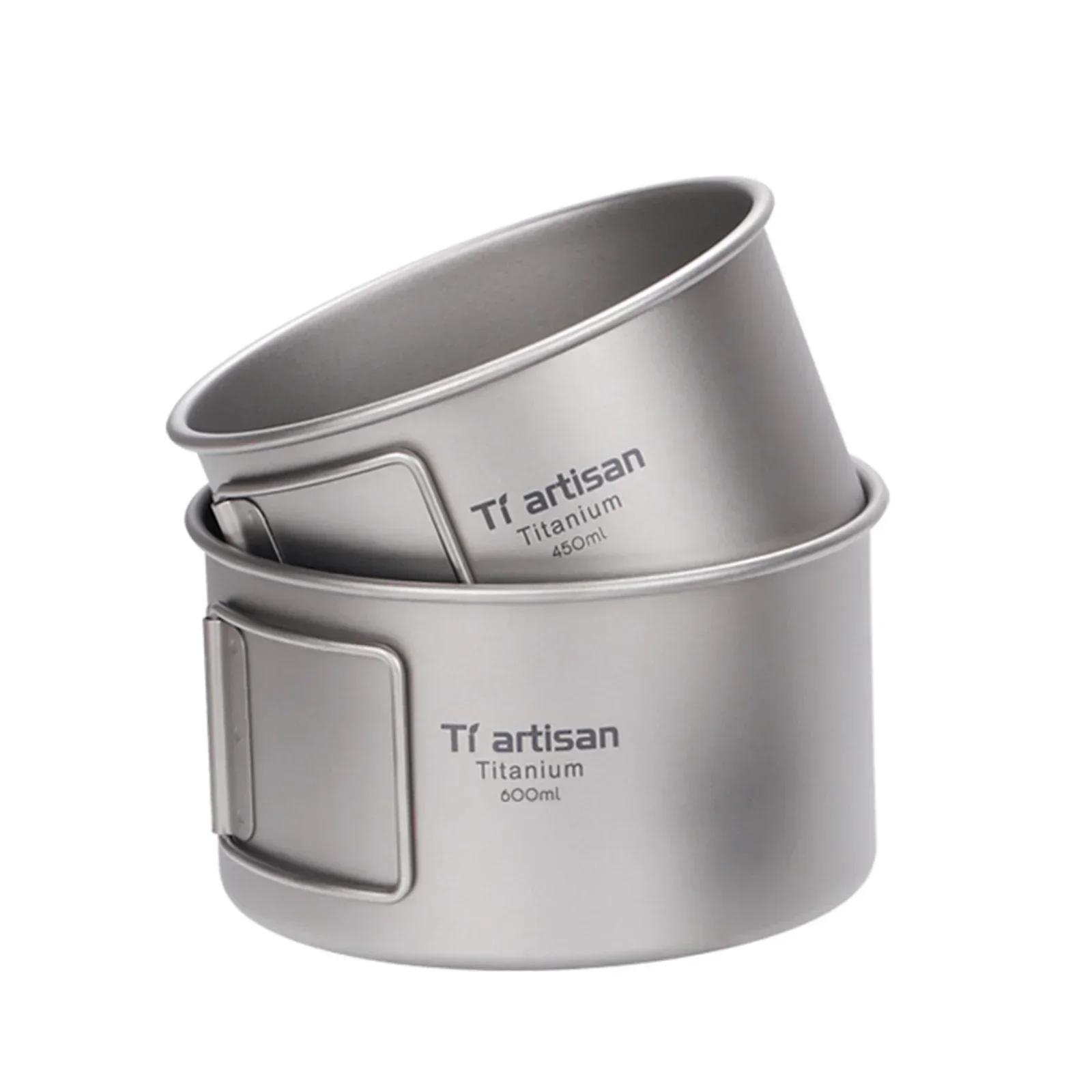 Camping Cooking Set - Titanium Bowl With Folding Handle Camping