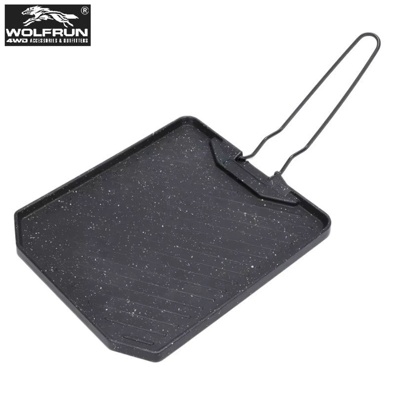 Camping Cooking Range - Durable Square Stainless Steel Grill Pan