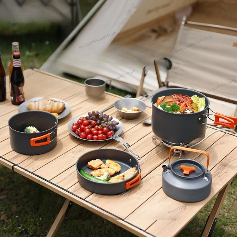 For Outdoor Camping Cookware 4 - Camping Cooking Set For 4 review and price