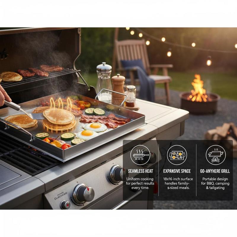 Universal Flat Top Griddle 18x - Camping Cooking Device review and price