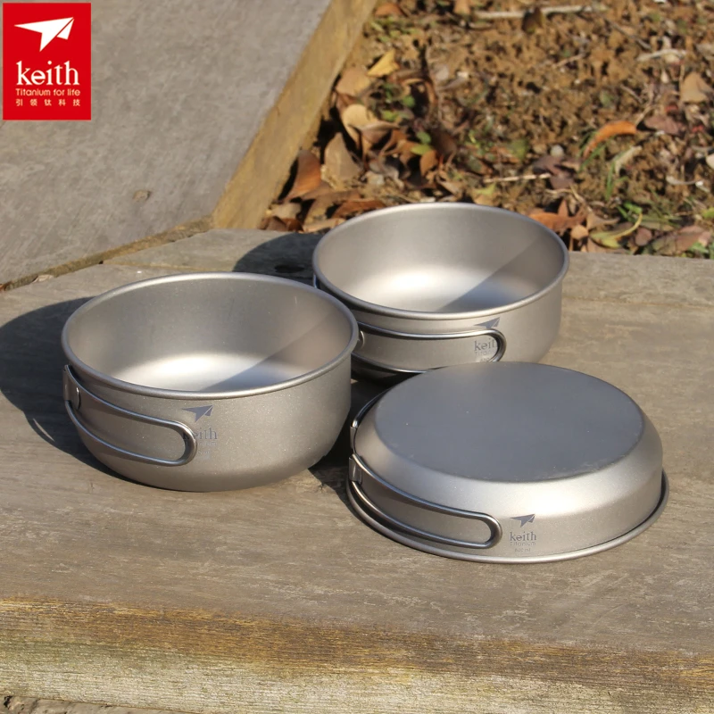 Keith 3PCS Titanium Cookware P - Camping Outdoor Cooking Set review and price