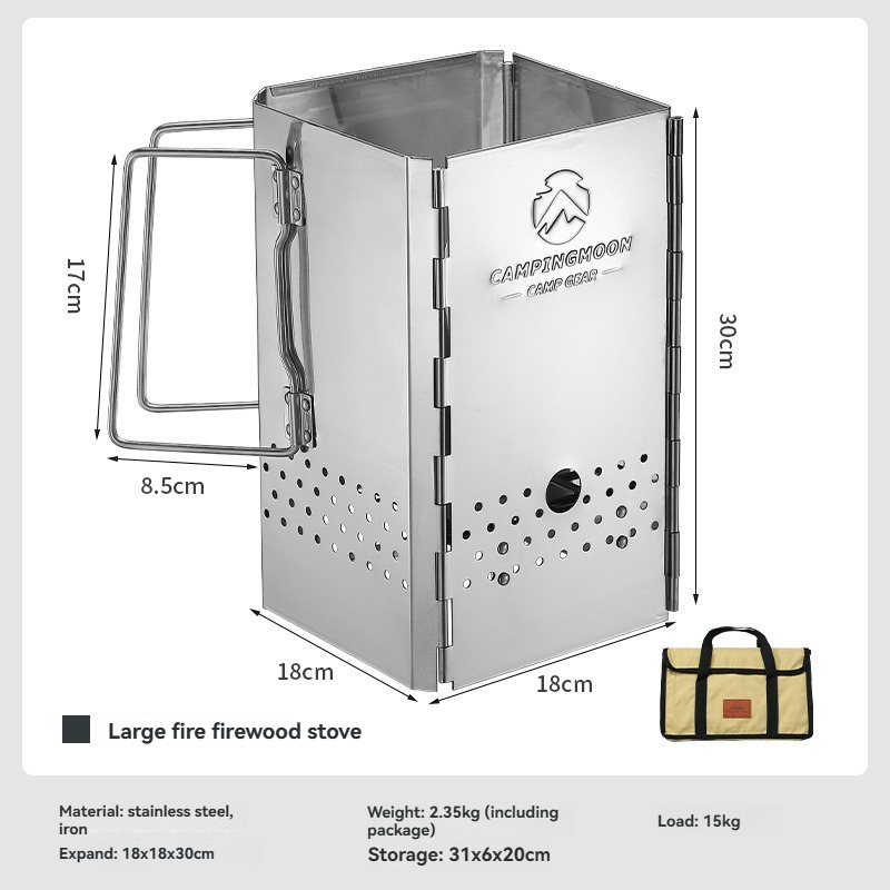 MT-18 CAMPINGMOON Foldable Por - Charcoal Chimney Starter review and price