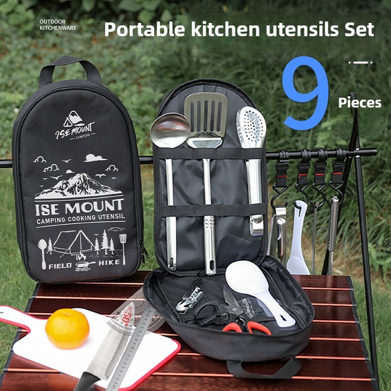 ISE MOUNT Camping Kitchen Cook - Camping Cooking Set For 4 review and price
