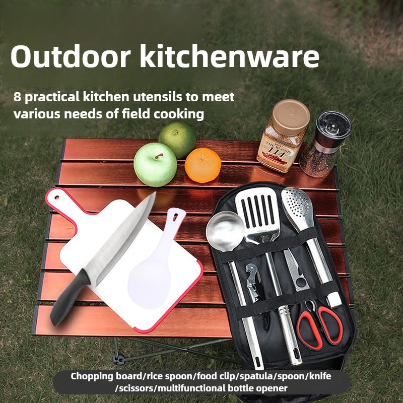 ISE MOUNT Camping Kitchen Cook - Camping Cooking Set For 4 review and price