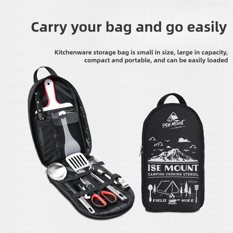 ISE MOUNT Camping Kitchen Cook - Camping Cooking Set For 4 review and price