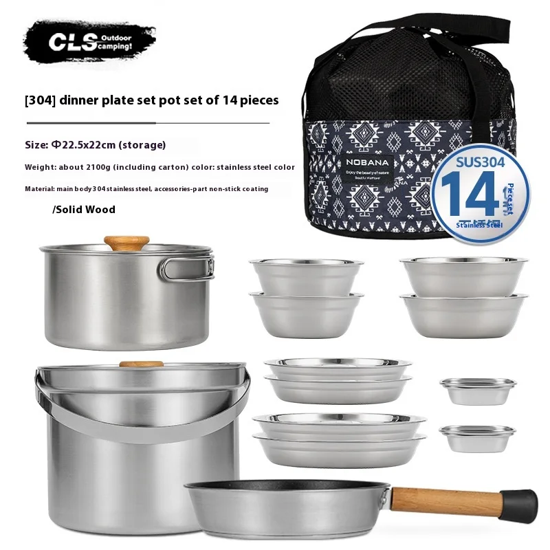 CLS&NOBANA Newset Outdoor Camp - Camping Cooking Set For 4 review and price