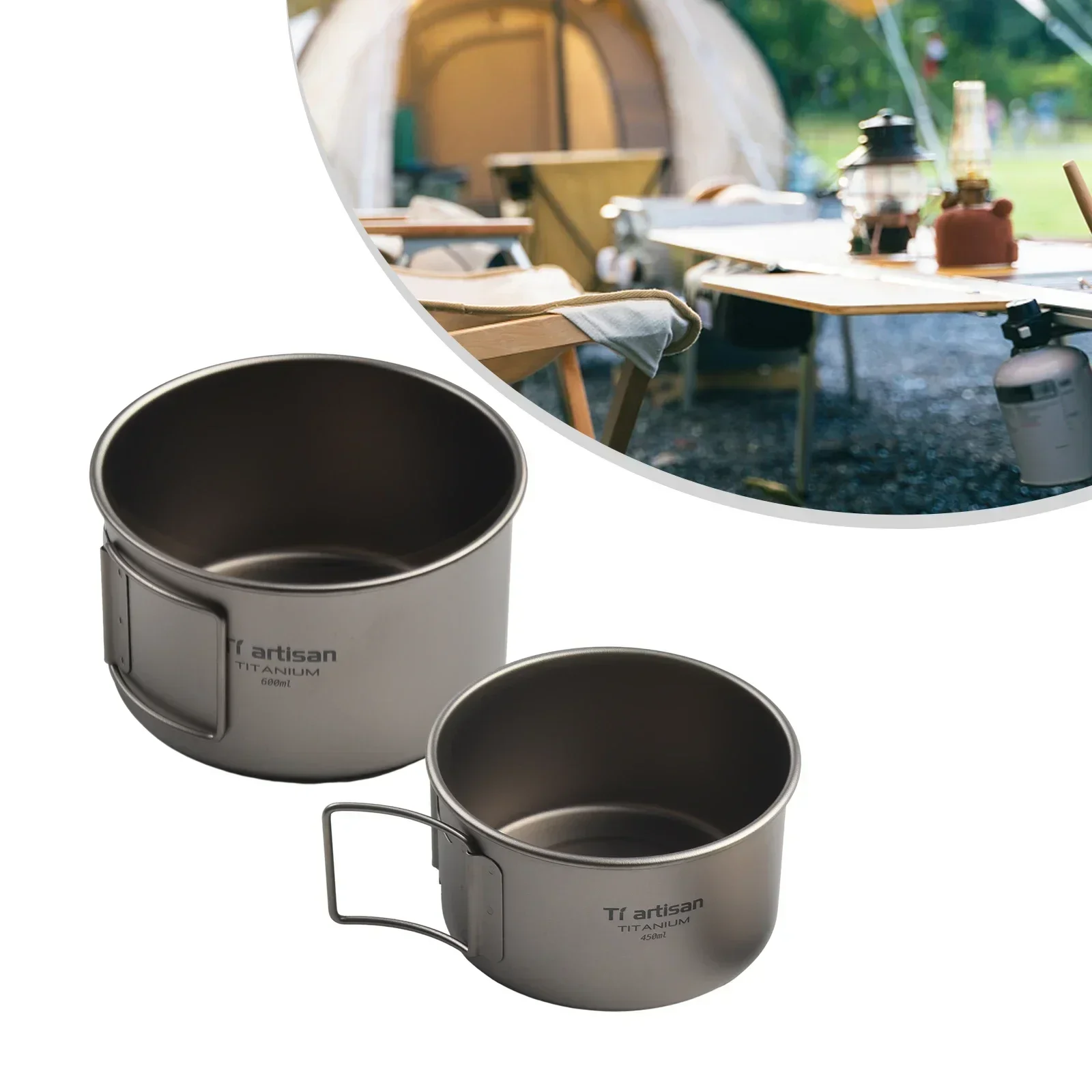 Titanium Bowl With Folding Han - Camping Cooking Set review and price