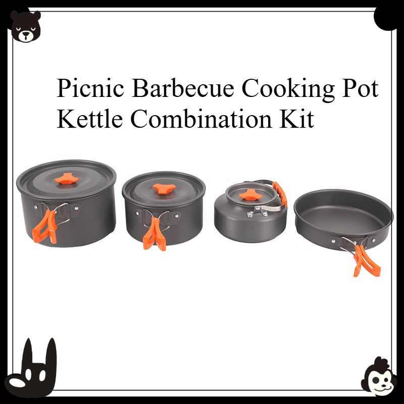 Portable Outdoor Cookware Set  - Camping Cooking Set For 4 review and price