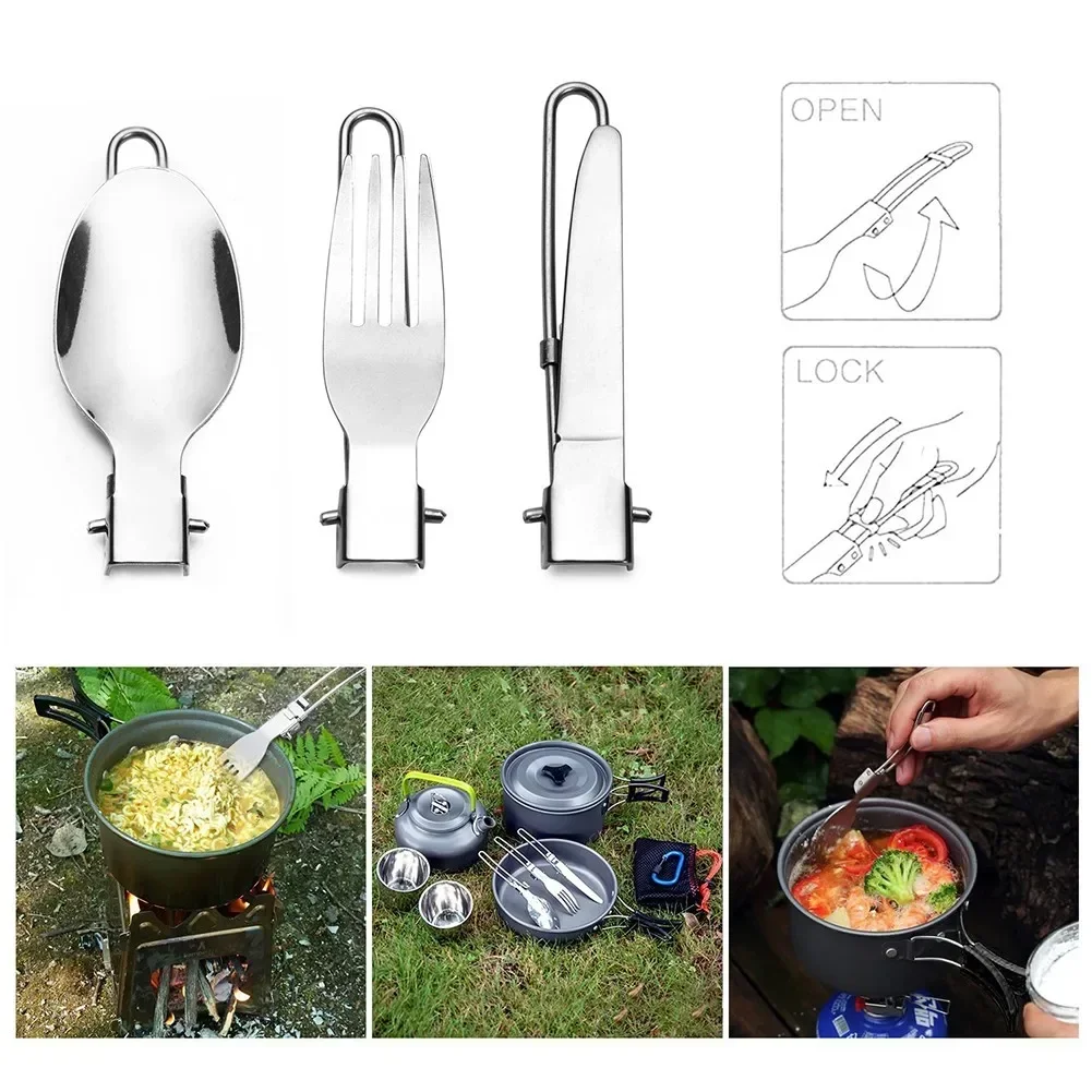 1 Set Outdoor Camping Picnic C - Camping Cooking And Cutlery Set review and price