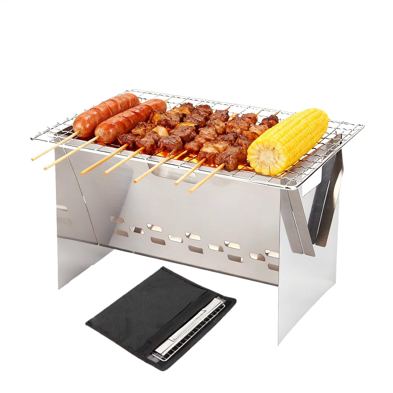 Stainless steel Charcoal Grill - Camping Cooking Fire Stove review and price