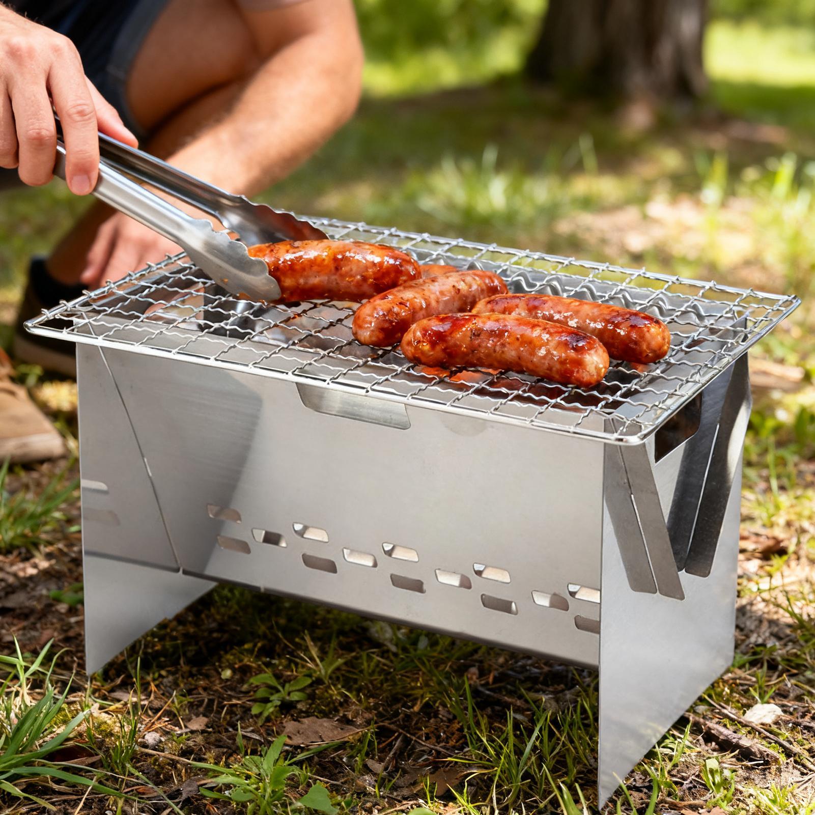 Stainless steel Charcoal Grill - Camping Cooking Fire Stove review and price
