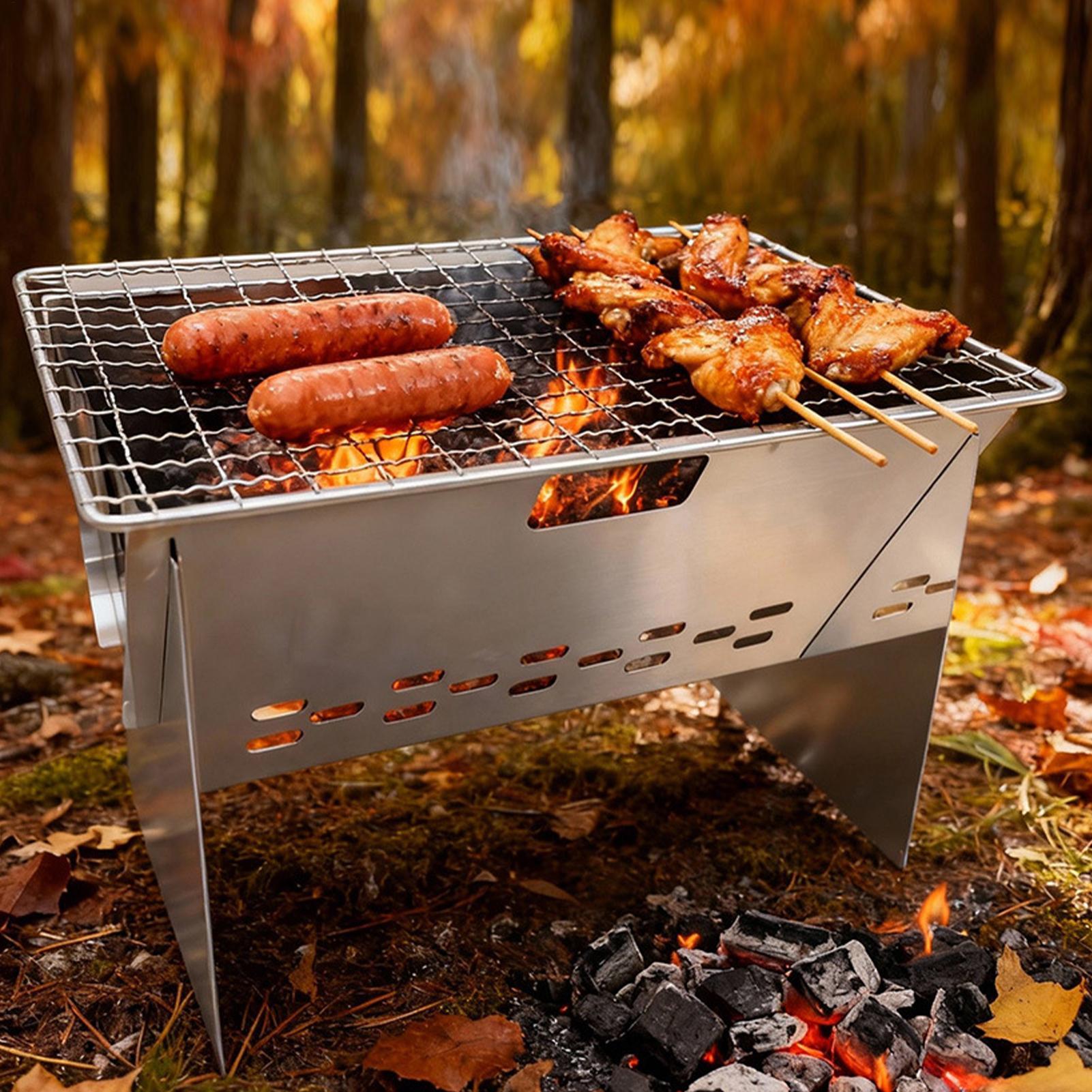 Stainless steel Charcoal Grill - Camping Cooking Fire Stove review and price