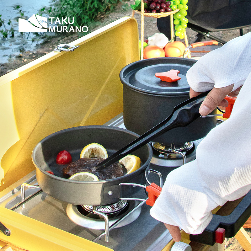Camping Cookware Set Outdoor C - Camping Cooking Set For 4 review and price