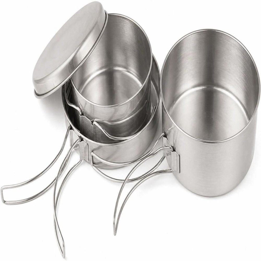 4 Pcs Stainless Steel Camping  - Camping Cooking Set For 4 review and price