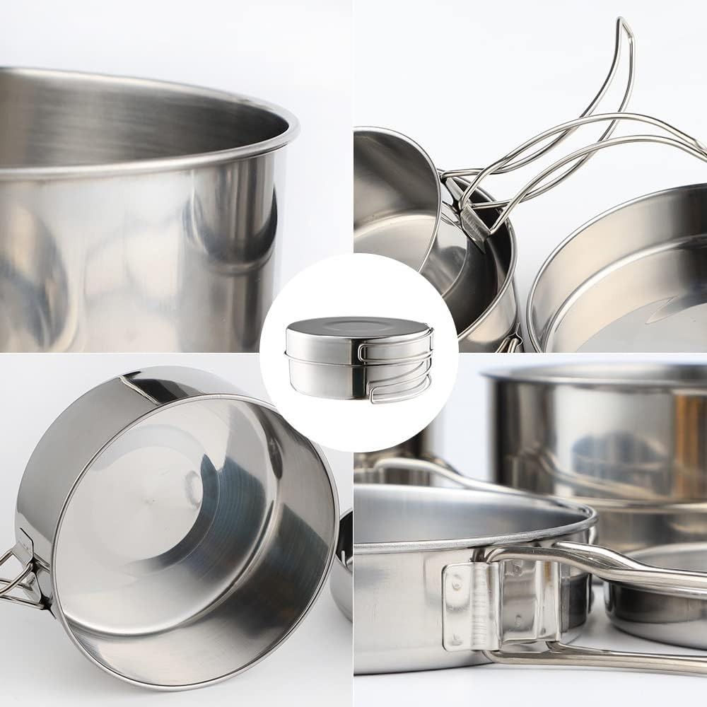 4 Pcs Stainless Steel Camping  - Camping Cooking Set For 4 review and price